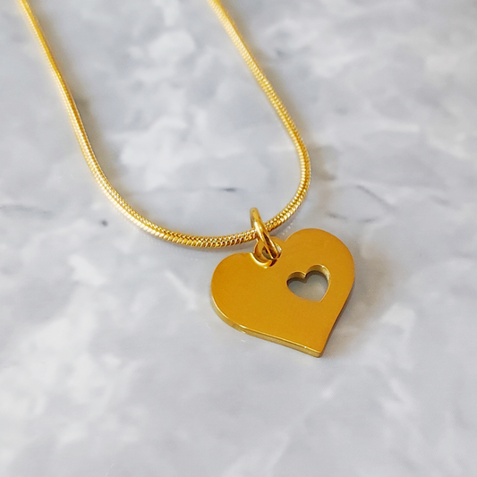 Collar Corazón de Melocotón