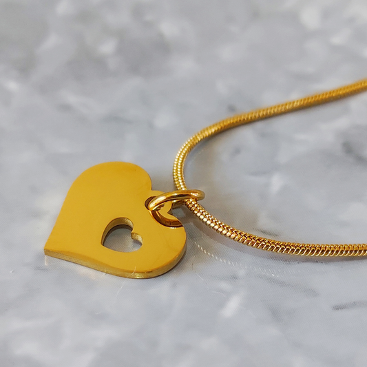 Collar Corazón de Melocotón